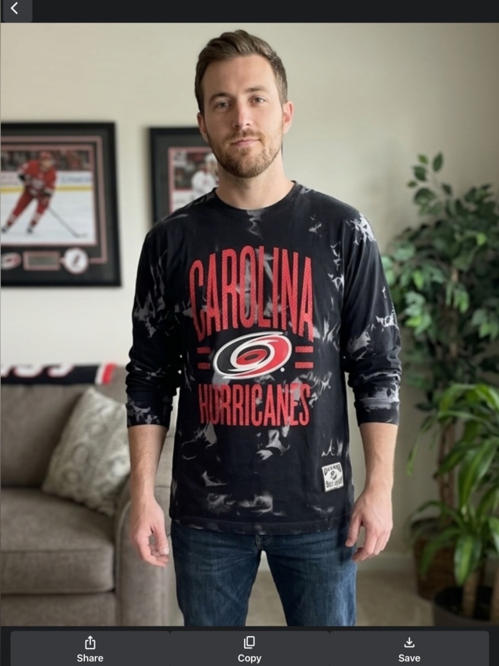 NHL CALIFORNIA HURRICANES  Calhoun 
Tie-dye Shirt/ Large/ A+++
